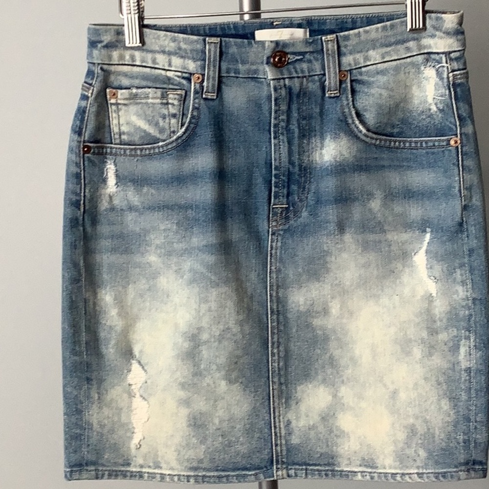 7 FOR ALL MANKIND Jean Skirt - Picture 3 of 5